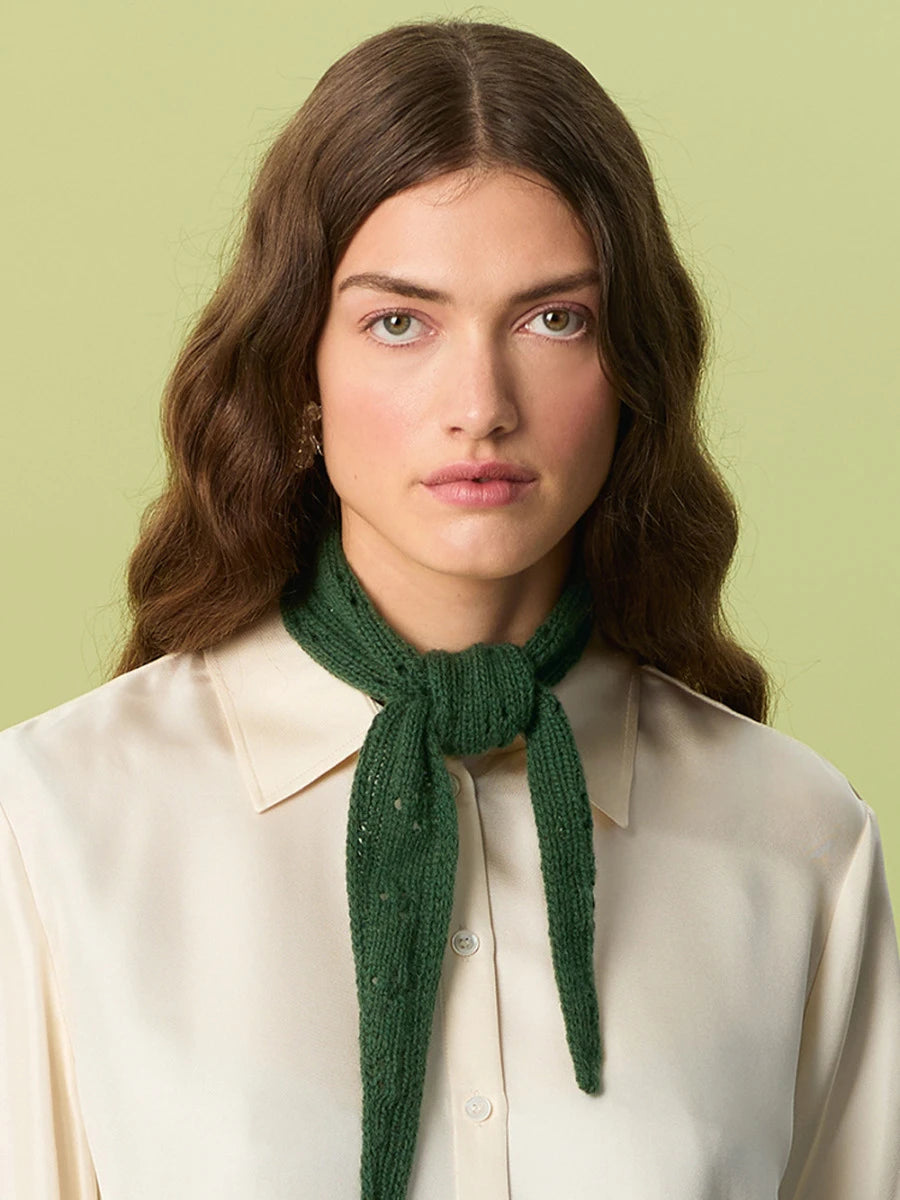 Miu Pointelle Scarf Strickanleitung und Garnset von Sandnes Garn aus Cashmere 2607, gestrickt mit Cashmere, Bild 2