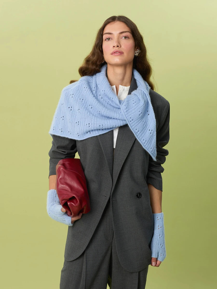 Miu Pointelle Shawl Strickanleitung und Garnset von Sandnes Garn aus Cashmere 2607, gestrickt mit Cashmere, Bild 1